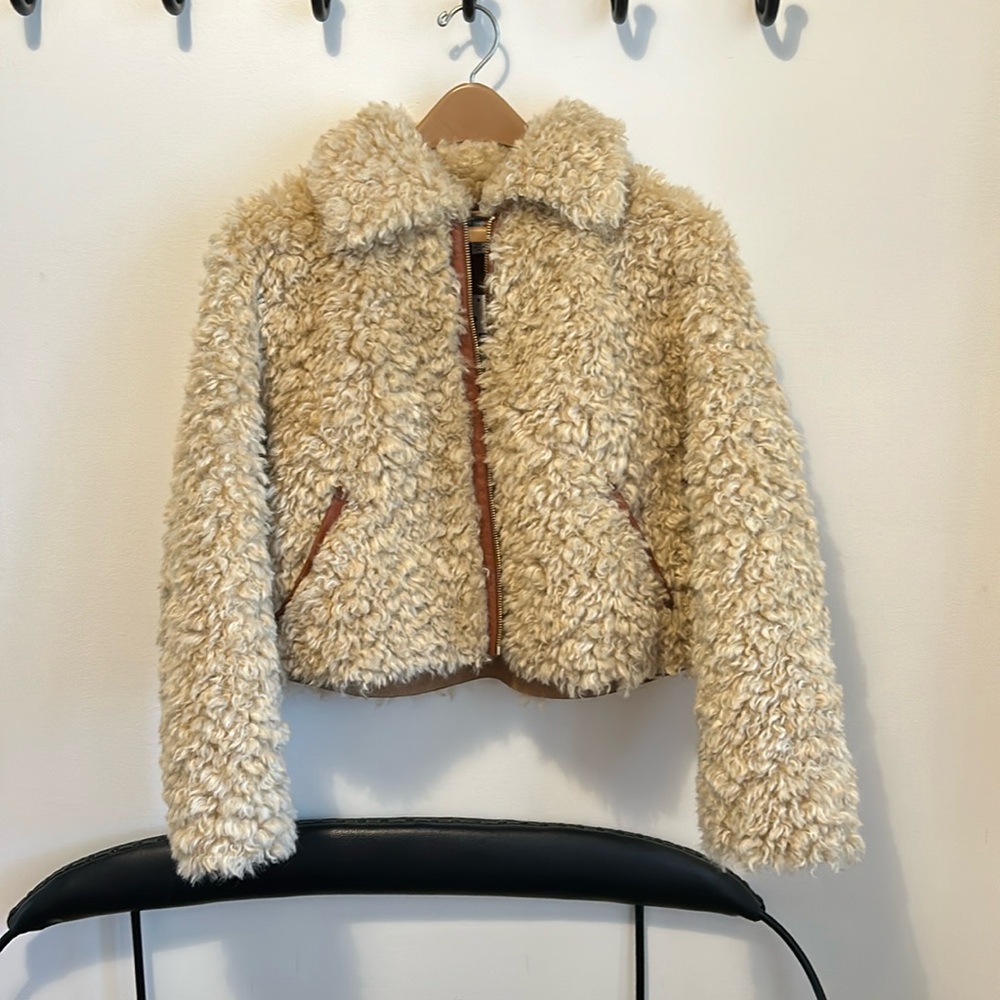 NWT urban outfitters faux fur and leather jacket